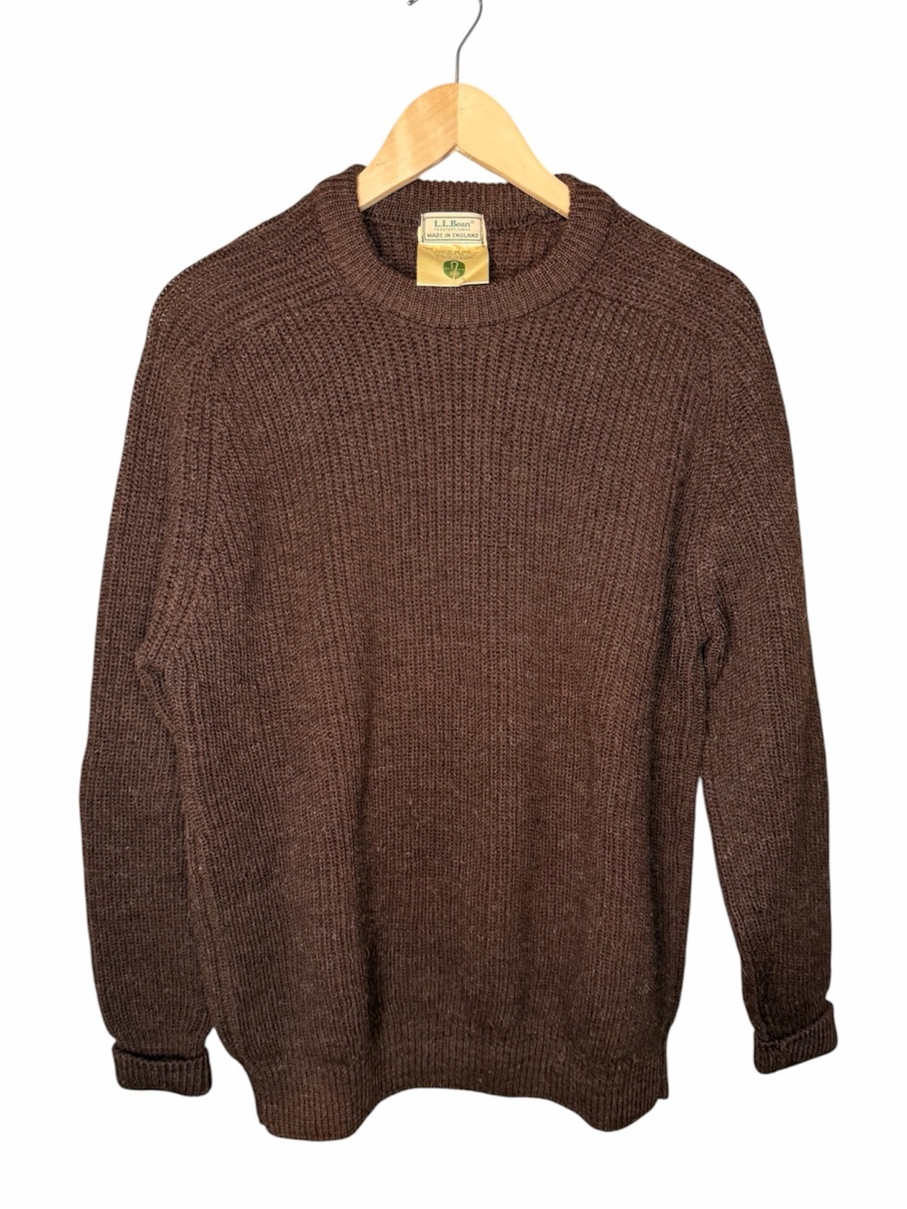 L.L. Bean Vintage 100% Pure British Wool Crewneck Sweater